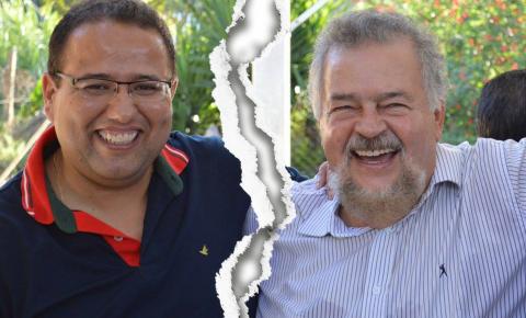 João Batista (DEM) e Dr. Luiz (PSDB) de  lados opostos