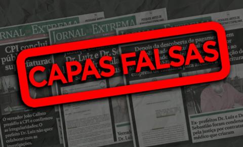 Capas falsas do Jornal de Extrema serão encaminhadas para as autoridades